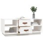 vidaXL Mesa de centro de madera maciza de pino blanco 100x50x41 cm vidaXL Mesa de centro de madera maciza de pino blanco 100x50x41 cm