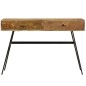 vidaXL Mesa de escritorio con cajones madera mango maciza 110x50x76 cm vidaXL Mesa de escritorio con cajones madera mango maciza 110x50x76 cm