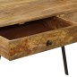 vidaXL Mesa de escritorio con cajones madera mango maciza 110x50x76 cm vidaXL Mesa de escritorio con cajones madera mango maciza 110x50x76 cm