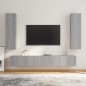 vidaXL Set de muebles para TV 4 pzas madera contrachapada gris Sonoma
