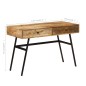 vidaXL Mesa de escritorio con cajones madera mango maciza 110x50x76 cm vidaXL Mesa de escritorio con cajones madera mango maciza 110x50x76 cm