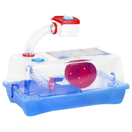 vidaXL Jaula para hámster polipropileno roja 57x33x26 cm