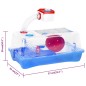 vidaXL Jaula para hámster polipropileno roja 57x33x26 cm vidaXL Jaula para hámster polipropileno roja 57x33x26 cm