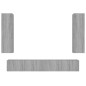 vidaXL Set de muebles para TV 4 pzas madera contrachapada gris Sonoma