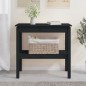 vidaXL Mesa consola de madera maciza de pino negro 80x40x75 cm