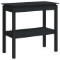 vidaXL Mesa consola de madera maciza de pino negro 80x40x75 cm