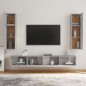 vidaXL Set de muebles para TV 4 pzas madera contrachapada gris Sonoma