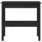 vidaXL Mesa consola de madera maciza de pino negro 80x40x75 cm