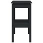 vidaXL Mesa consola de madera maciza de pino negro 80x40x75 cm