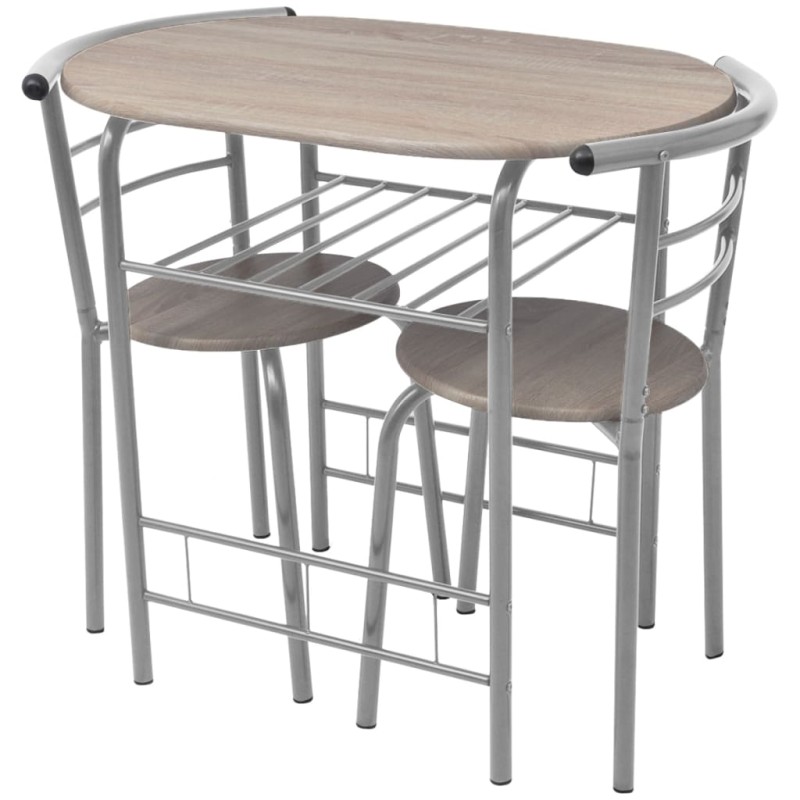 vidaXL Mesa alta de cocina o bar y taburetes MDF vidaXL Mesa alta de cocina o bar y taburetes MDF