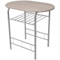 vidaXL Mesa alta de cocina o bar y taburetes MDF vidaXL Mesa alta de cocina o bar y taburetes MDF