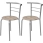 vidaXL Mesa alta de cocina o bar y taburetes MDF vidaXL Mesa alta de cocina o bar y taburetes MDF