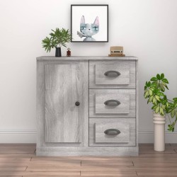 vidaXL Aparador de madera contrachapada gris Sonoma 70x35,5x67,5 cm