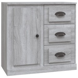 vidaXL Aparador de madera contrachapada gris Sonoma 70x35,5x67,5 cm