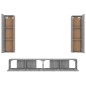 vidaXL Set de muebles para TV 4 pzas madera contrachapada gris Sonoma