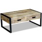 vidaXL Mesa de centro con 2 cajones madera de mango 100x60x40 cm vidaXL Mesa de centro con 2 cajones madera de mango 100x60x40 cm