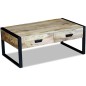 vidaXL Mesa de centro con 2 cajones madera de mango 100x60x40 cm vidaXL Mesa de centro con 2 cajones madera de mango 100x60x40 cm