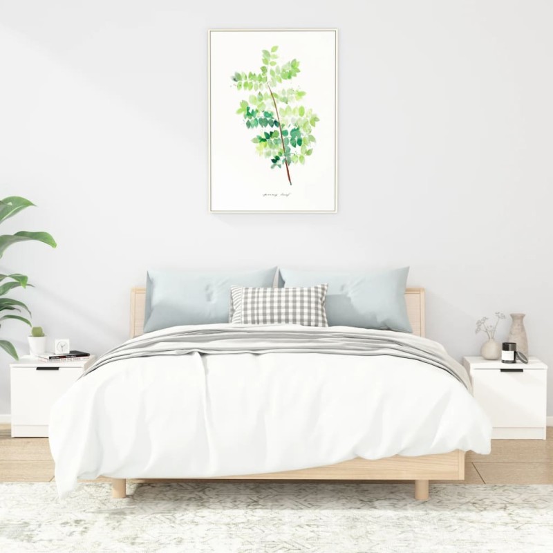vidaXL Mesitas de noche 2 unidades color blanco 40x39x40 cm vidaXL Mesitas de noche 2 unidades color blanco 40x39x40 cm