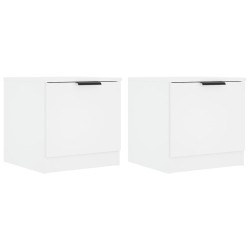 vidaXL Mesitas de noche 2 unidades color blanco 40x39x40 cm