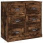 vidaXL Aparador de madera contrachapada roble ahumado 70x35,5x67,5 cm vidaXL Aparador de madera contrachapada roble ahumado 70x35,5x67,5 cm