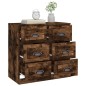 vidaXL Aparador de madera contrachapada roble ahumado 70x35,5x67,5 cm vidaXL Aparador de madera contrachapada roble ahumado 70x35,5x67,5 cm