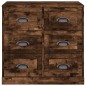 vidaXL Aparador de madera contrachapada roble ahumado 70x35,5x67,5 cm vidaXL Aparador de madera contrachapada roble ahumado 70x35,5x67,5 cm