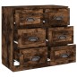 vidaXL Aparador de madera contrachapada roble ahumado 70x35,5x67,5 cm vidaXL Aparador de madera contrachapada roble ahumado 70x35,5x67,5 cm