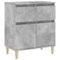 vidaXL Aparador de madera contrachapada gris hormigón 60x35x70 cm