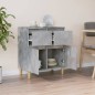 vidaXL Aparador de madera contrachapada gris hormigón 60x35x70 cm
