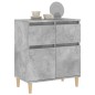 vidaXL Aparador de madera contrachapada gris hormigón 60x35x70 cm