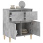 vidaXL Aparador de madera contrachapada gris hormigón 60x35x70 cm