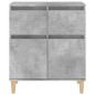 vidaXL Aparador de madera contrachapada gris hormigón 60x35x70 cm