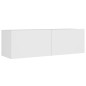 vidaXL Set de muebles para TV 4 piezas madera contrachapada blanco vidaXL Set de muebles para TV 4 piezas madera contrachapada blanco