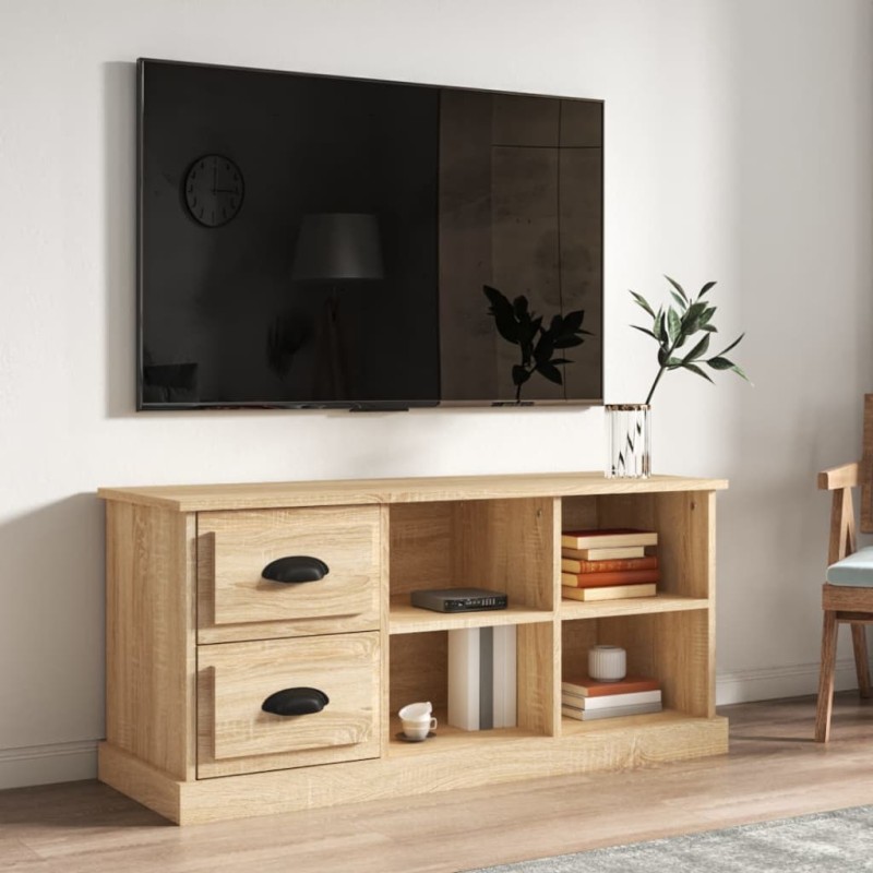 vidaXL Mueble de TV madera contrachapada roble Sonoma 102x35,5x47,5 cm vidaXL Mueble de TV madera contrachapada roble Sonoma 102x35,5x47,5 cm