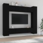 vidaXL Set de muebles para TV 8 piezas madera contrachapada negro