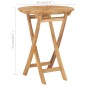 vidaXL Mesa de jardín plegable madera maciza de teca Ø 60 cm vidaXL Mesa de jardín plegable madera maciza de teca Ø 60 cm