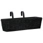 vidaXL Conjunto de jardineras 2 unidades jacinto de agua negro vidaXL Conjunto de jardineras 2 unidades jacinto de agua negro