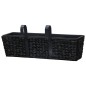 vidaXL Conjunto de jardineras 2 unidades jacinto de agua negro vidaXL Conjunto de jardineras 2 unidades jacinto de agua negro
