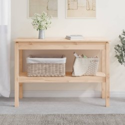 vidaXL Mesa consola madera maciza de pino 110x40x75 cm