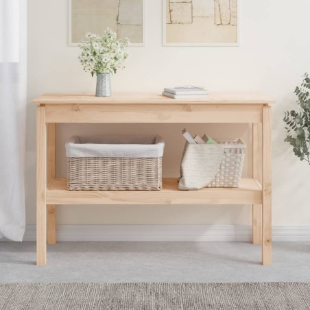 vidaXL Mesa consola madera maciza de pino 110x40x75 cm