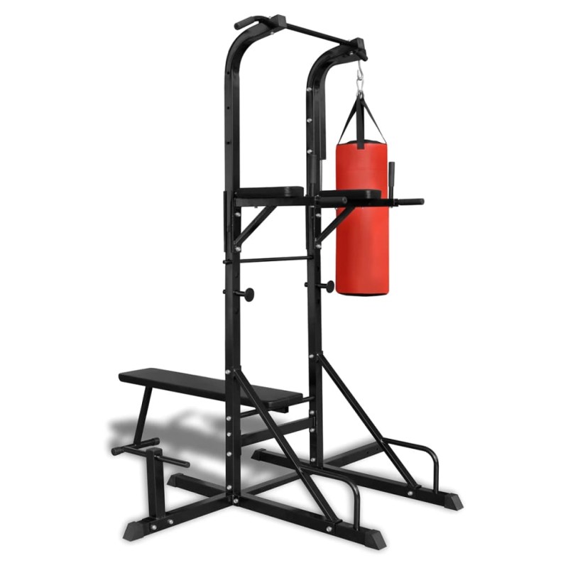 Máquina de musculación con banco y saco de boxeo Máquina de musculación con banco y saco de boxeo