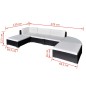 vidaXL Set muebles de jardín 6 piezas y cojines ratán sintético negro vidaXL Set muebles de jardín 6 piezas y cojines ratán sintético negro
