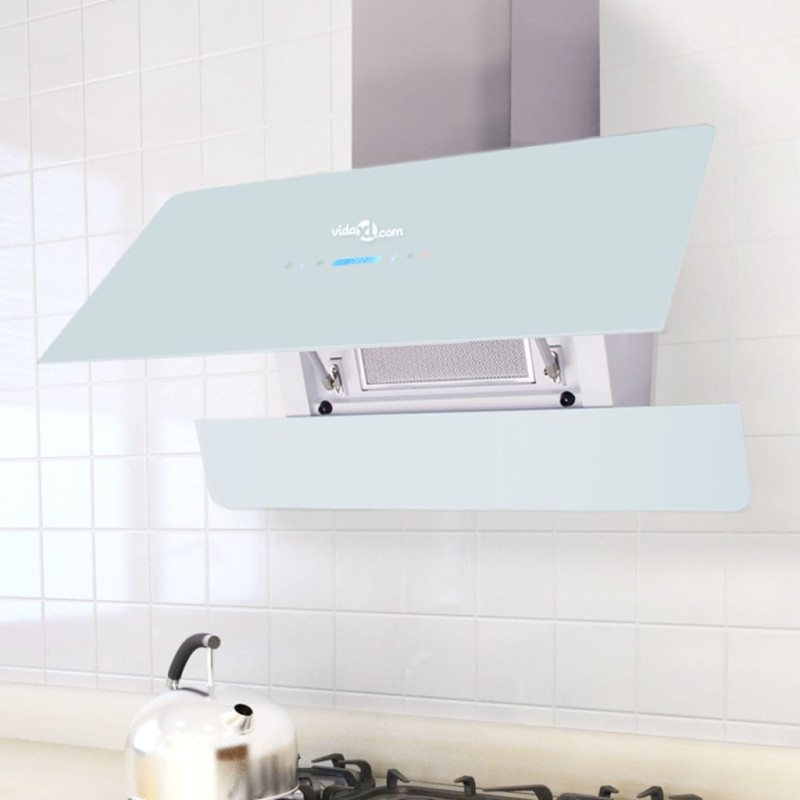 vidaXL Campana extractora con pantalla táctil blanco 900 mm vidaXL Campana extractora con pantalla táctil blanco 900 mm