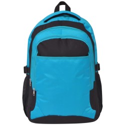 vidaXL Mochila de colegio 40 L negra y azul