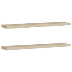 vidaXL Estantes flotantes pared 2 uds color roble MDF 120x23,5x3,8cm