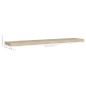 vidaXL Estantes flotantes pared 2 uds color roble MDF 120x23,5x3,8cm vidaXL Estantes flotantes pared 2 uds color roble MDF 120x23,5x3,8cm