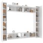 vidaXL Set de muebles para TV 8 piezas madera contrachapada blanco