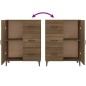 vidaXL Aparador de madera de ingeniería marrón roble 69,5x34x90 cm vidaXL Aparador de madera de ingeniería marrón roble 69,5x34x90 cm
