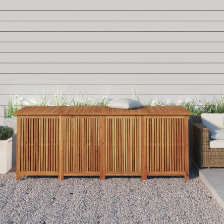 vidaXL Caja de almacenaje de jardín madera maciza acacia 200x80x75 cm 