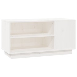vidaXL Mueble de TV madera maciza de pino blanco 80x35x40,5 cm